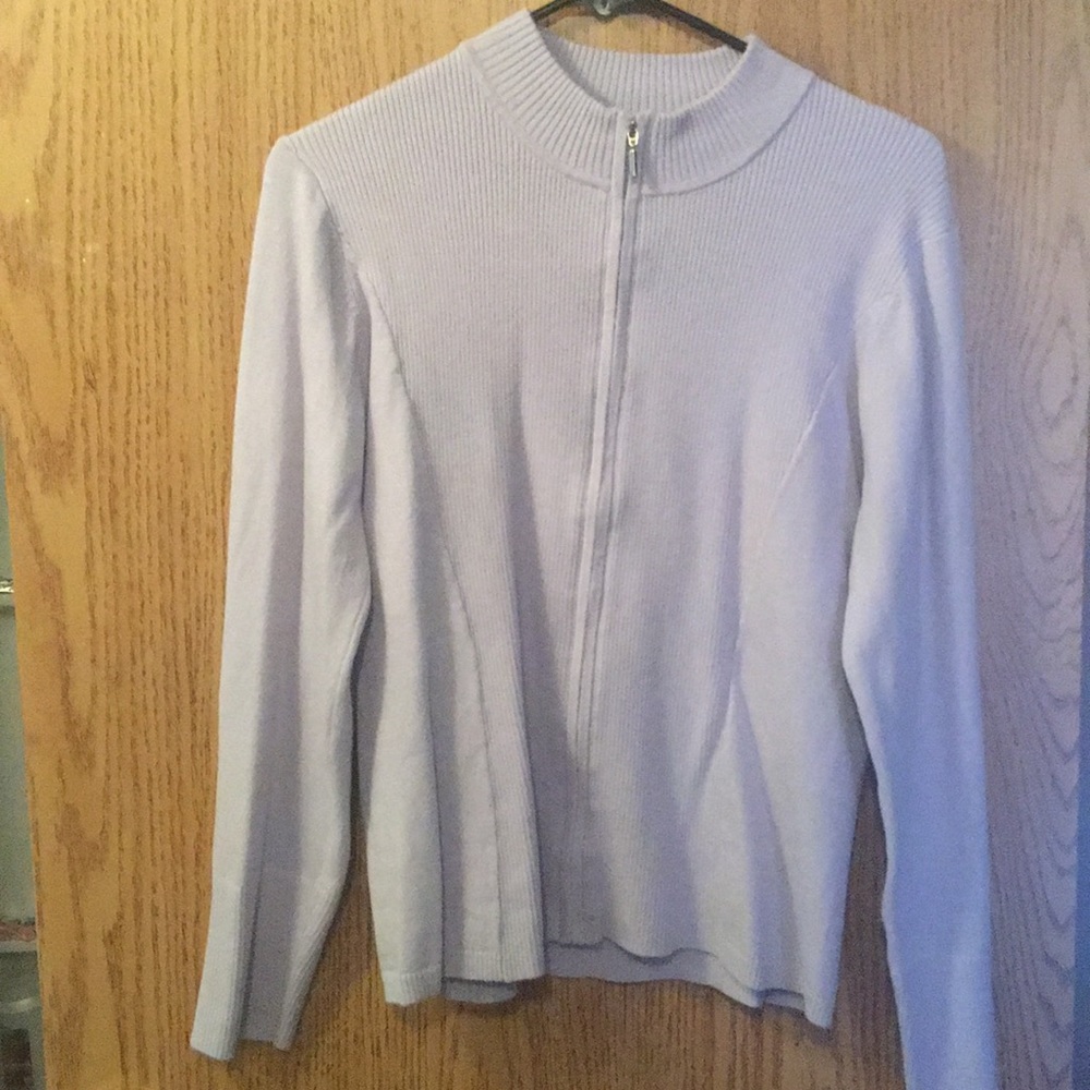 Lavender  Zip Up Cardigan.